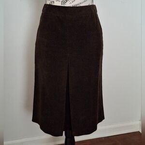 Vintage J Crew Cotton Corduroy Skirt with Inverted Kick Pleat EUC size 0